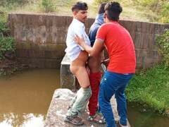 Steamy school stud and his sizzling gf get insatiable in the forest near the water - Faggot vid in Hindi voice