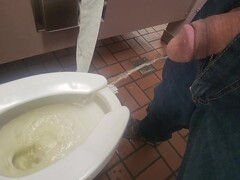 Madpisser takes a fat dong in public like a champ - real pee action!